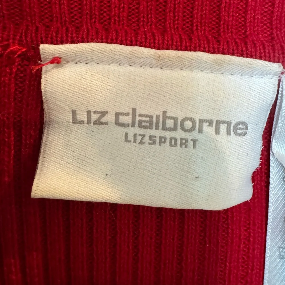 VTG Liz Claiborne Women’s M Red Turtleneck Sweater Essential Holiday Comfort - Picture 4 of 9